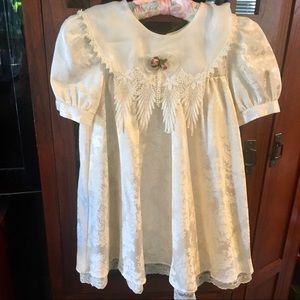 ‘Rose Cottage’ Girls Ivory Dress - 8